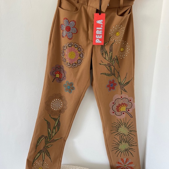 Filles A Papa Caramel Embellished Tailored Pants NEW with Tag - Picture 9 of 9